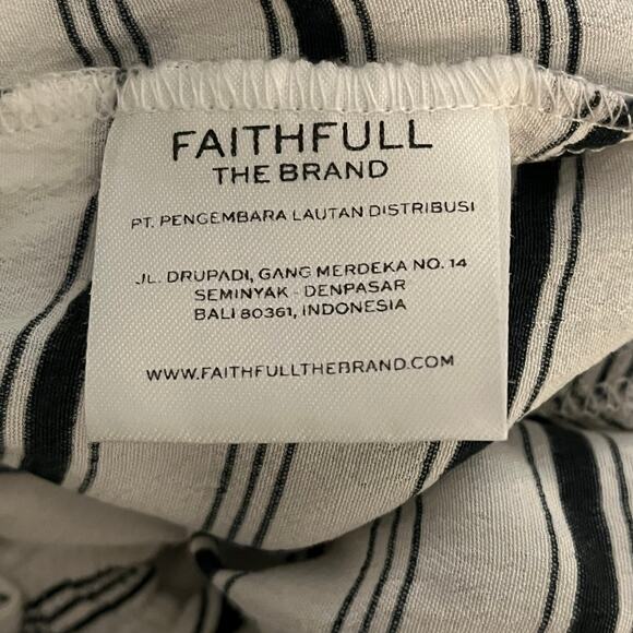 Faithfull The Brand Ibiza Off-Shoulder Striped Playsuit Romper Size 4 (AUS/UK 8) - Picture 8 of 10